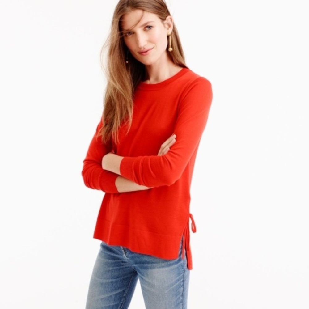 J.Crew Side-slit sweater with ties